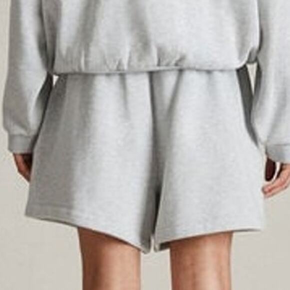 💎✨BRAND NEW✨💎Fear of God Essentials Light Heather Grey Fleece Shorts - Picture 2 of 7